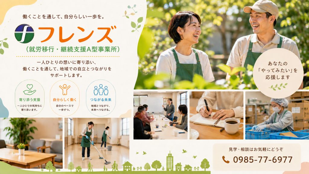 フレンズ　就労移行支援事業　就労継続支援A型事業所　カーサグランデ
